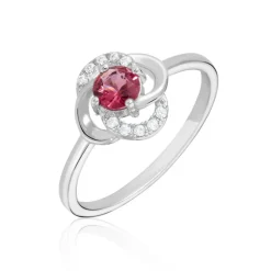 Marc Orian Bagues De Promesse|Bagues > Bague Argent Blanc Clover Verre Oxydes De Zirconium