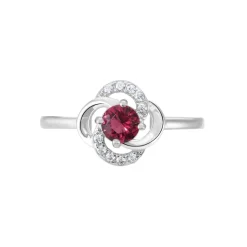 Marc Orian Bagues De Promesse|Bagues > Bague Argent Blanc Clover Verre Oxydes De Zirconium