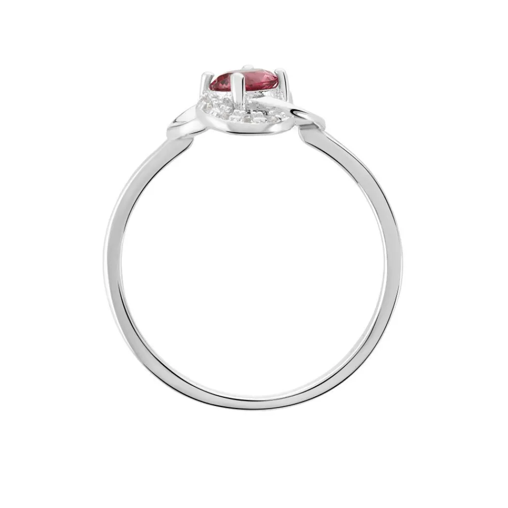 Marc Orian Bagues De Promesse|Bagues > Bague Argent Blanc Clover Verre Oxydes De Zirconium