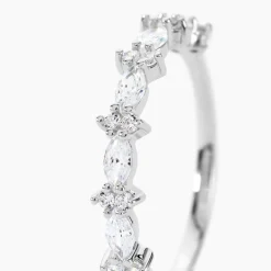 Bague Argent Blanc Eclat D'Aurore Oxydes De Zirconium
