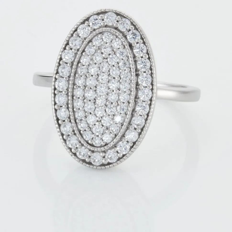 Bague Argent Blanc Eligia Oxydes De Zirconium
