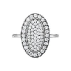 Bague Argent Blanc Eligia Oxydes De Zirconium