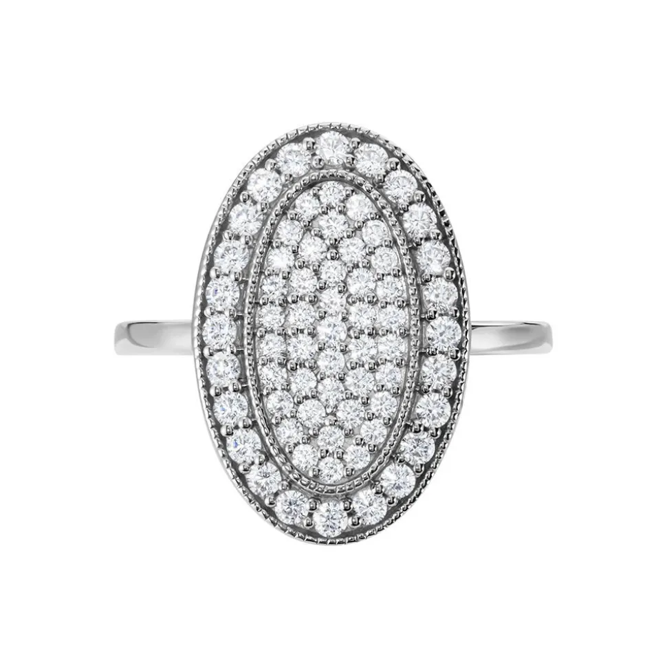 Bague Argent Blanc Eligia Oxydes De Zirconium
