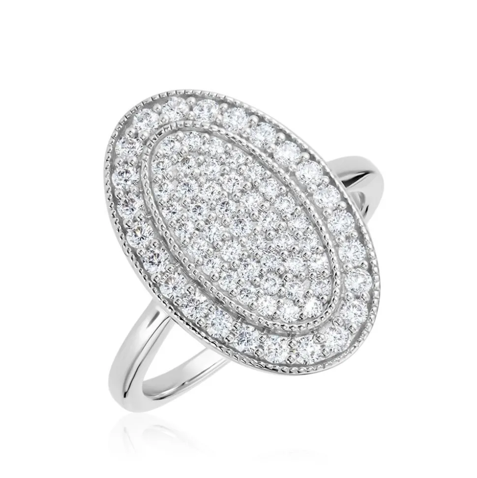 Bague Argent Blanc Eligia Oxydes De Zirconium