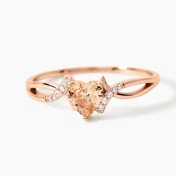 Marc Orian Bagues De Promesse|Bijoux Zirconium > Bague Argent Rose Avalon Oxyde De Zirconium