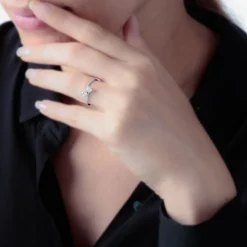 Bague Arista Or Blanc Oxyde De Zirconium