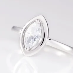 Marc Orian Bagues De Promesse|Bagues Fantaisie > Bague Aron Argent Blanc Oxyde De Zirconium