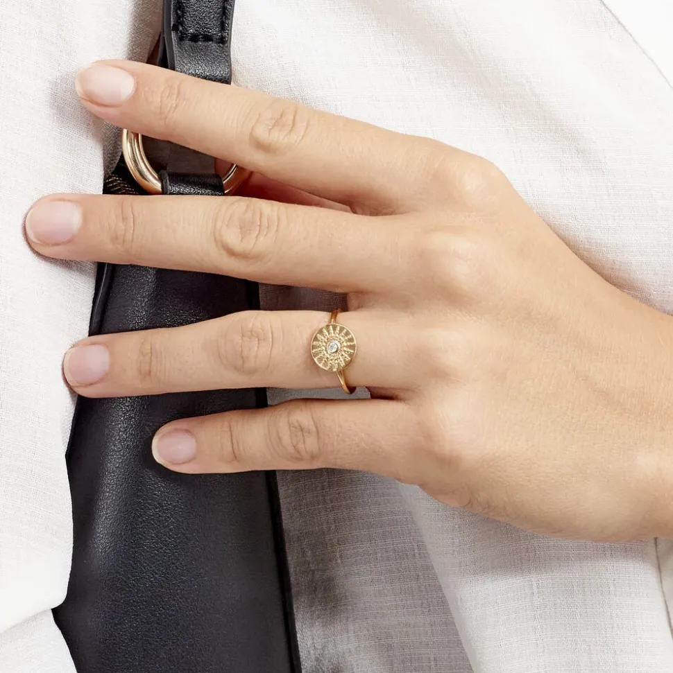 Bague Artea Plaqué Or Jaune Oxyde De Zirconium