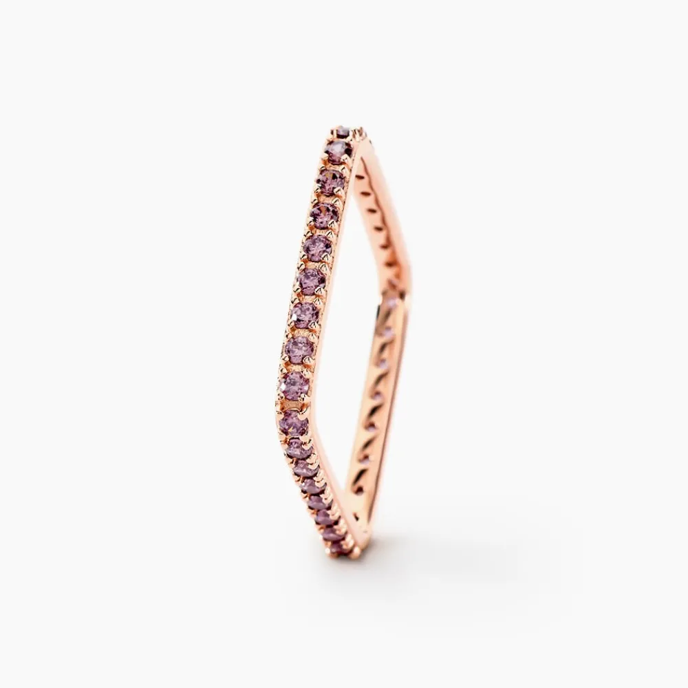 Marc Orian Bijoux Zirconium|Bagues > Bague Aselya Argent Rose Oxyde De Zirconium