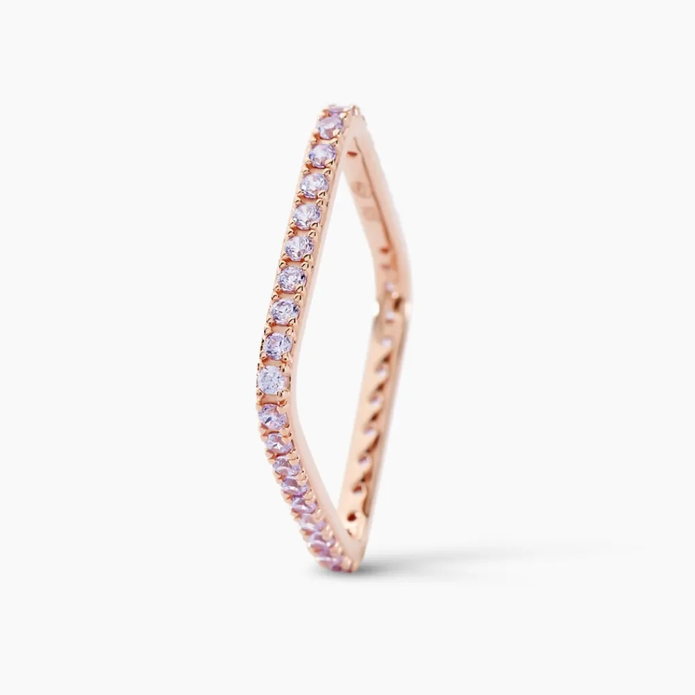 Marc Orian Bijoux Zirconium|Bagues > Bague Aselya Argent Rose Oxyde De Zirconium