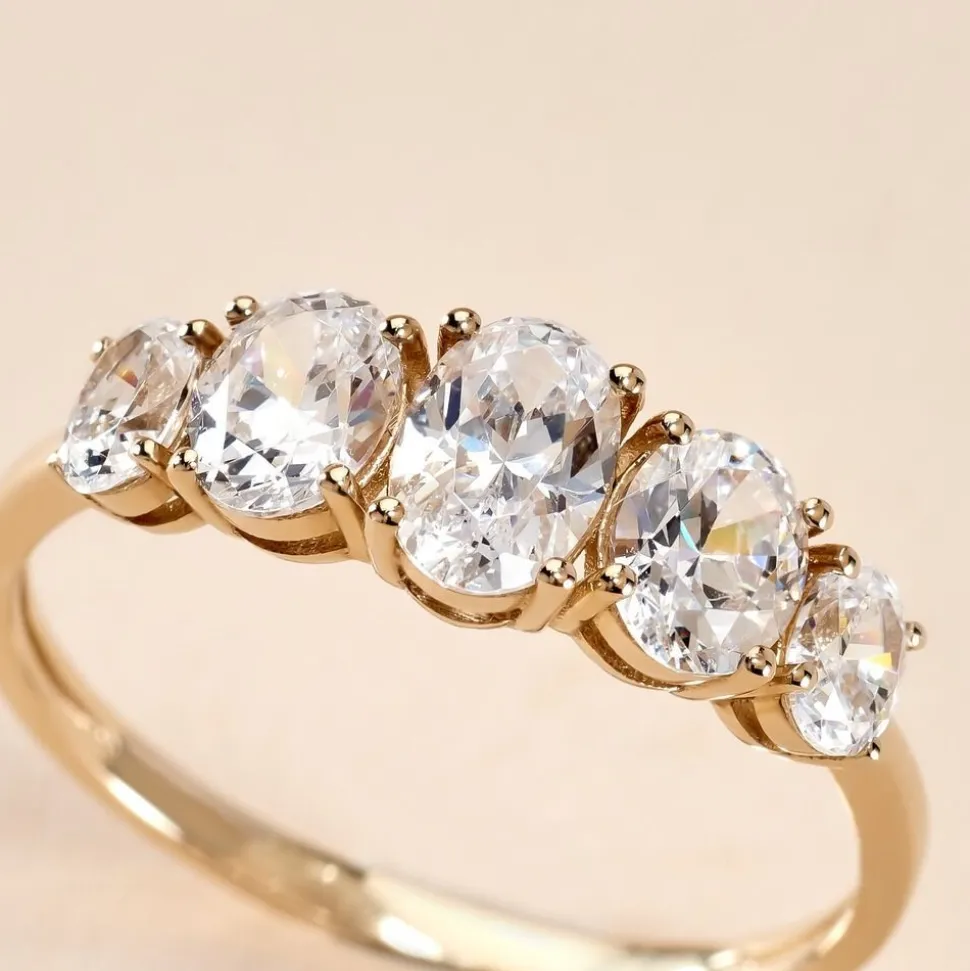 Bague Astarte Or Jaune Oxyde De Zirconium