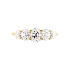 Bague Astarte Or Jaune Oxyde De Zirconium