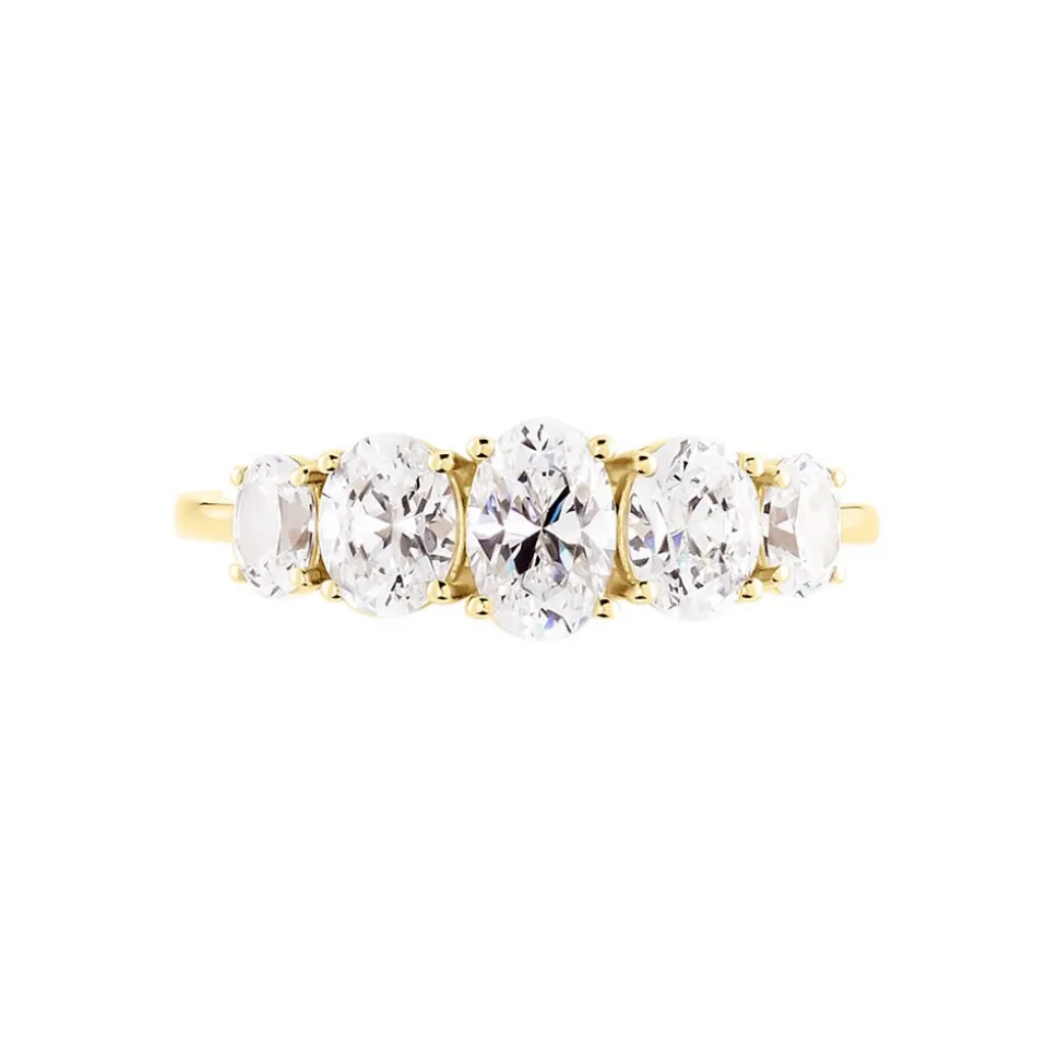 Bague Astarte Or Jaune Oxyde De Zirconium