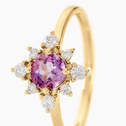 Marc Orian Anniversaire De Mariage|Bagues > Bague Astrithr Or Jaune Améthyste Oxyde De Zirconium or jaune améthyste violet