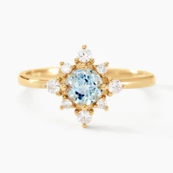 Marc Orian Anniversaire De Mariage|Bagues > Bague Astrithr Or Jaune Topaze Oxyde De Zirconium or jaune topaze bleu sky