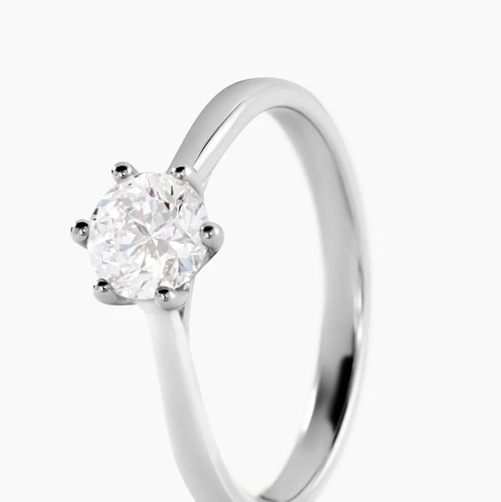 Marc Orian Bagues|Bagues Fiançailles > Bague Athena Platine Blanc Diamant