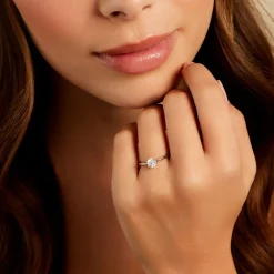 Marc Orian Bagues|Bagues Fiançailles > Bague Athena Platine Blanc Diamant
