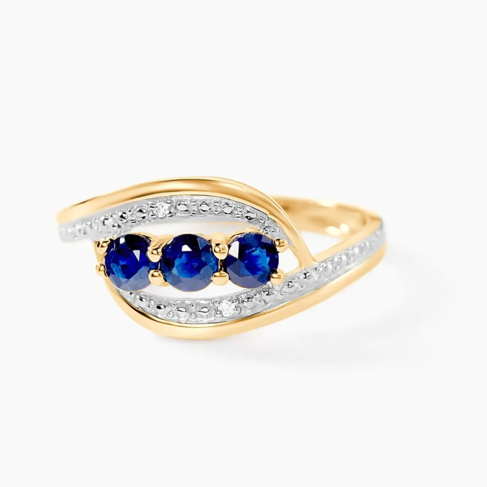 Marc Orian Bagues|Bijoux Saphir > Bague Aurora Or Bicolore Saphir Et Diamant