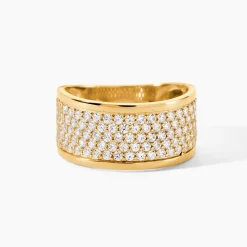 Marc Orian Bijoux Zirconium|Bagues > Bague Banda Or Jaune Oxyde De Zirconium