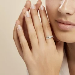 Marc Orian Bijoux Zirconium|Bagues > Bague Bandeau Or Jaune Oxyde De Zirconium