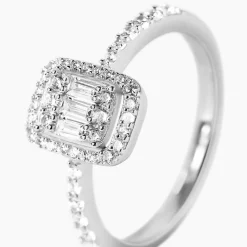 Marc Orian Bagues De Promesse|Bijoux Zirconium > Bague Baroque Party Argent Blanc Oxyde De Zirconium