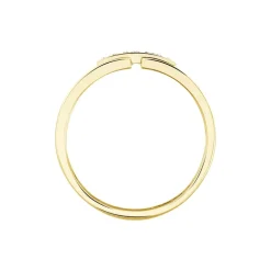 Bague Barrette Or Jaune Diamant