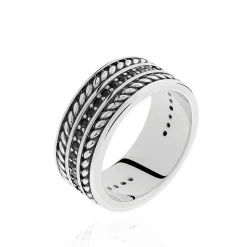 Bague Basile Argent Blanc