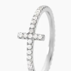 Bague Biche Argent Blanc Oxyde De Zirconium