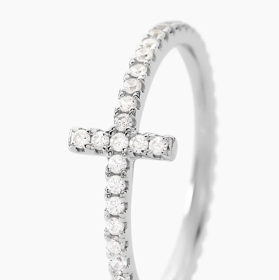 Bague Biche Argent Blanc Oxyde De Zirconium