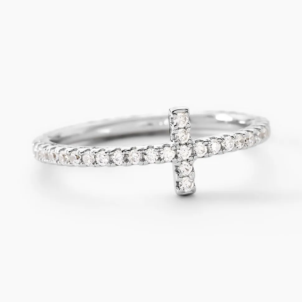 Bague Biche Argent Blanc Oxyde De Zirconium
