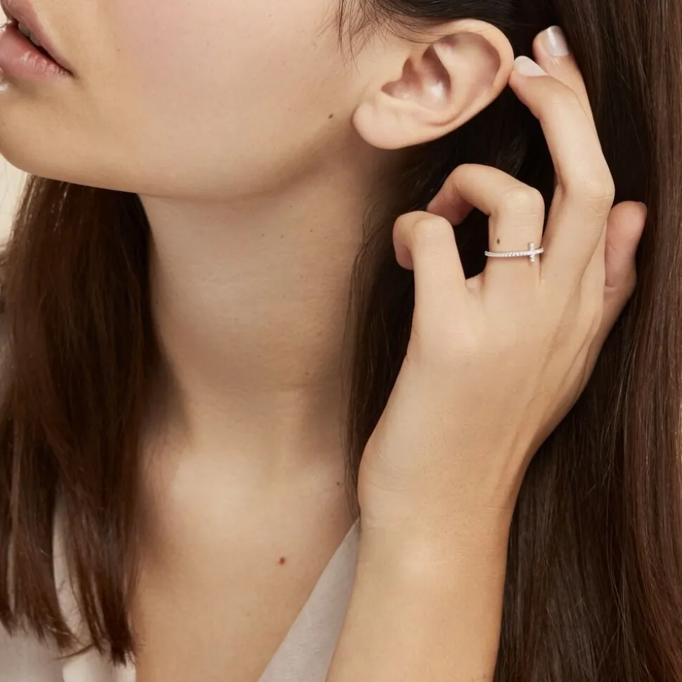 Bague Biche Argent Blanc Oxyde De Zirconium