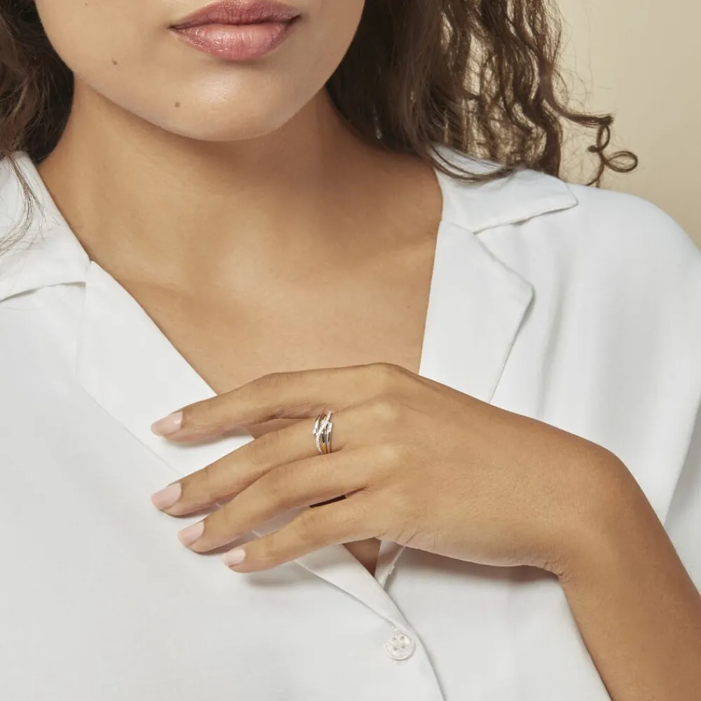 Marc Orian Parures De Mariage|Bagues > Bague Bodil Or Bicolore Diamant