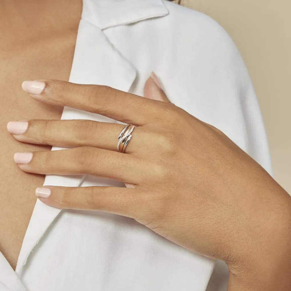 Marc Orian Parures De Mariage|Bagues > Bague Bodil Or Bicolore Diamant