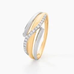 Marc Orian Parures De Mariage|Bagues > Bague Bodil Or Bicolore Diamant