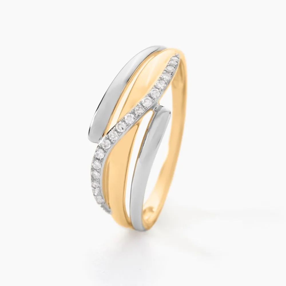 Marc Orian Parures De Mariage|Bagues > Bague Bodil Or Bicolore Diamant
