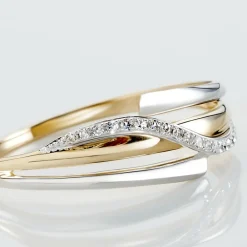 Marc Orian Parures De Mariage|Bagues > Bague Bodil Or Bicolore Diamant