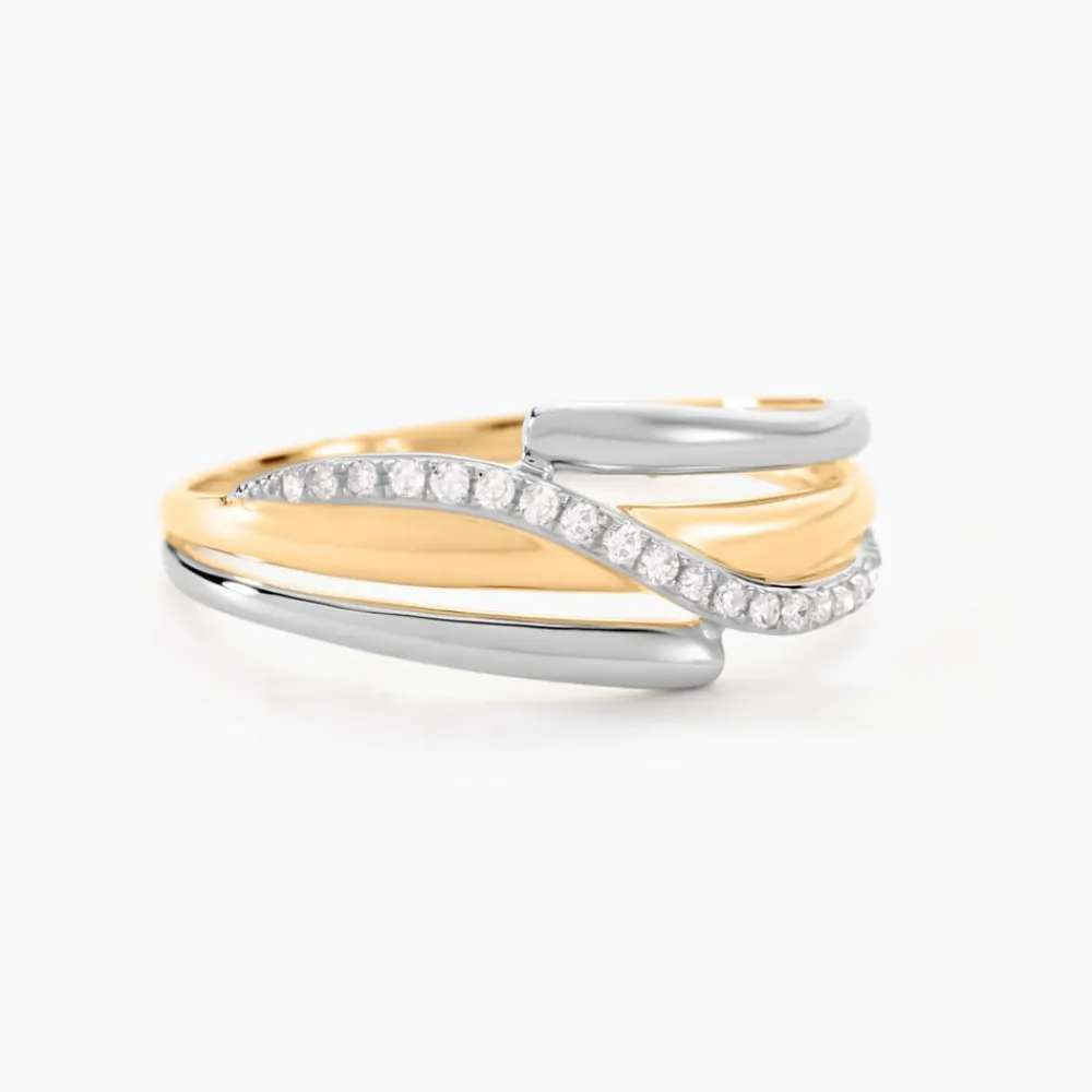 Marc Orian Parures De Mariage|Bagues > Bague Bodil Or Bicolore Diamant