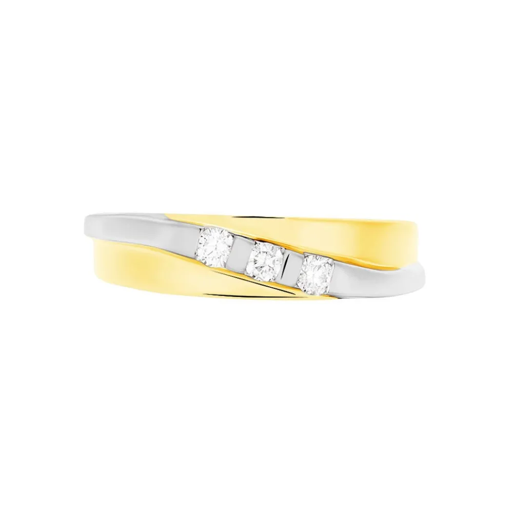 Marc Orian Anniversaire De Mariage|Bagues > Bague Bryanna Or Bicolore Diamant