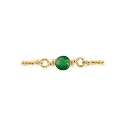 Bague Calliope Plaqué Or Doré Agate