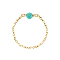 Bague Calliope Plaqué Or Doré Amazonite