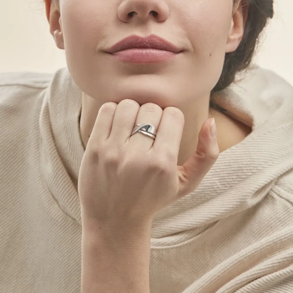 Bague Camomille Or Blanc Diamant