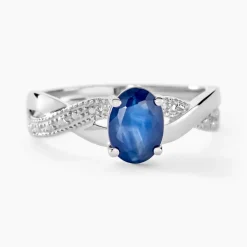 Bague Candice Or Blanc Saphir