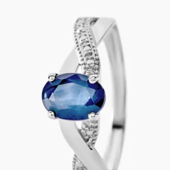 Bague Candice Or Blanc Saphir