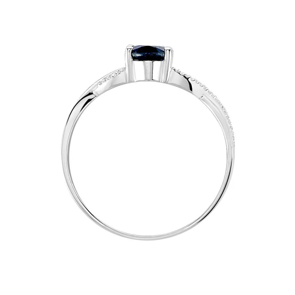 Bague Candice Or Blanc Saphir