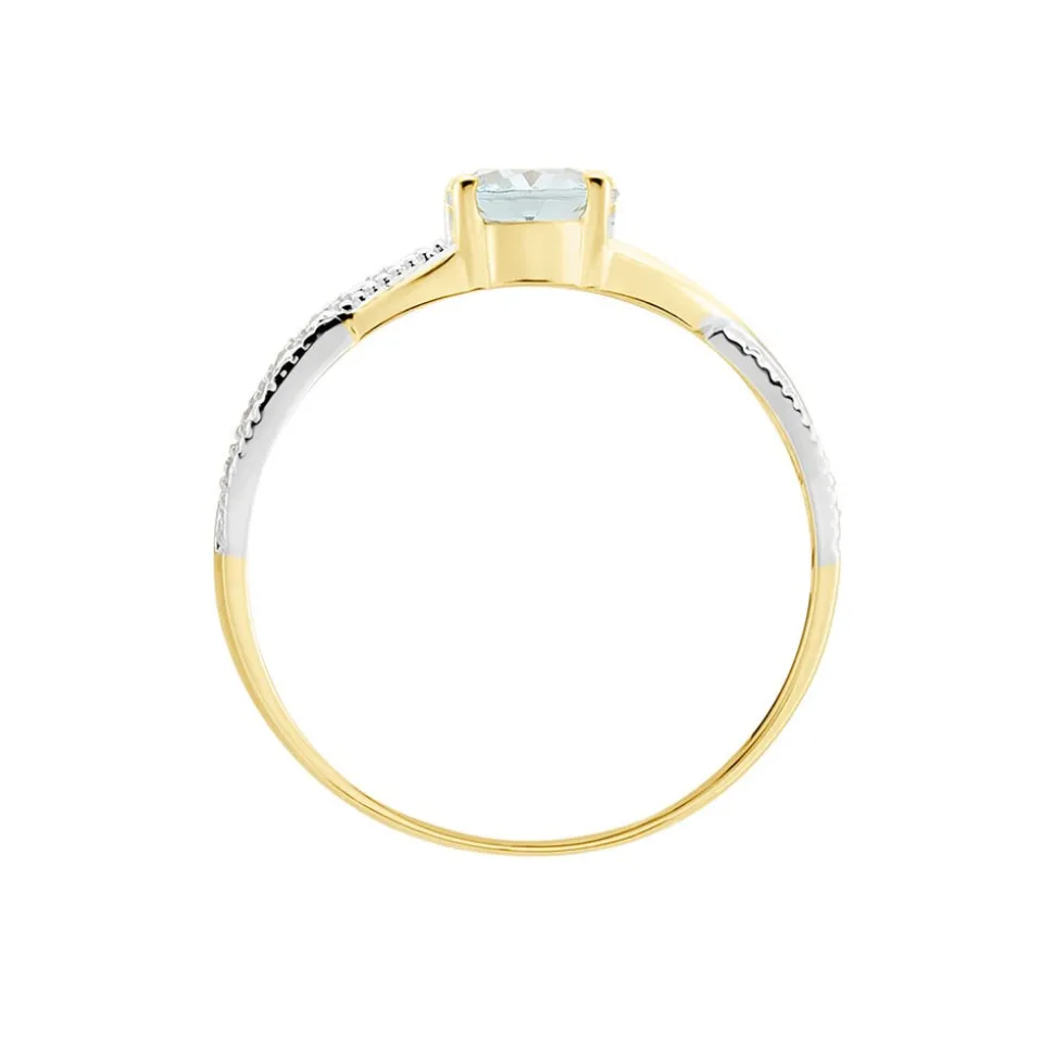 Bague Candice Or Jaune Topaze