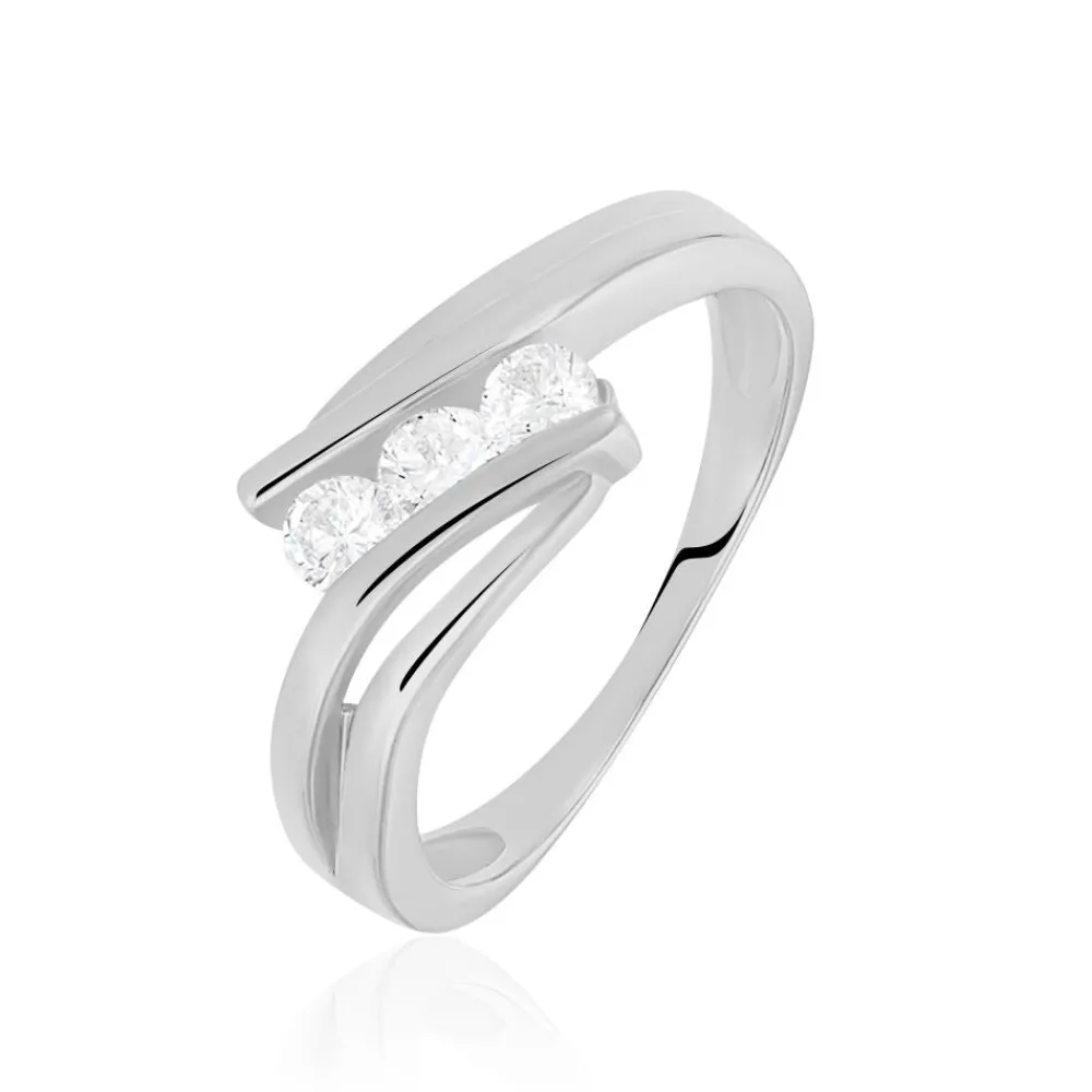 Marc Orian Bijoux Zirconium|Bagues > Bague Cascade Argent Blanc Oxyde De Zirconium