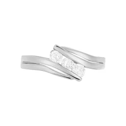 Marc Orian Bijoux Zirconium|Bagues > Bague Cascade Argent Blanc Oxyde De Zirconium