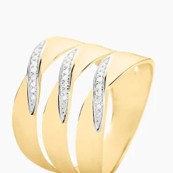 Marc Orian Bagues|Bagues Or Jaune > Bague Catharine 3 Rangs Or Jaune Diamant