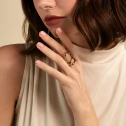 Marc Orian Bagues|Bijoux Acier Inoxydable > Bague Cherish Acier Jaune