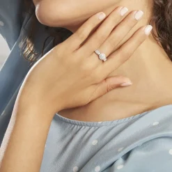 Marc Orian Bagues|Bagues Fiançailles > Bague Chouvia Or Blanc Diamant Synthétique